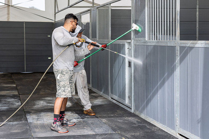 Disinfecting Horse Stall